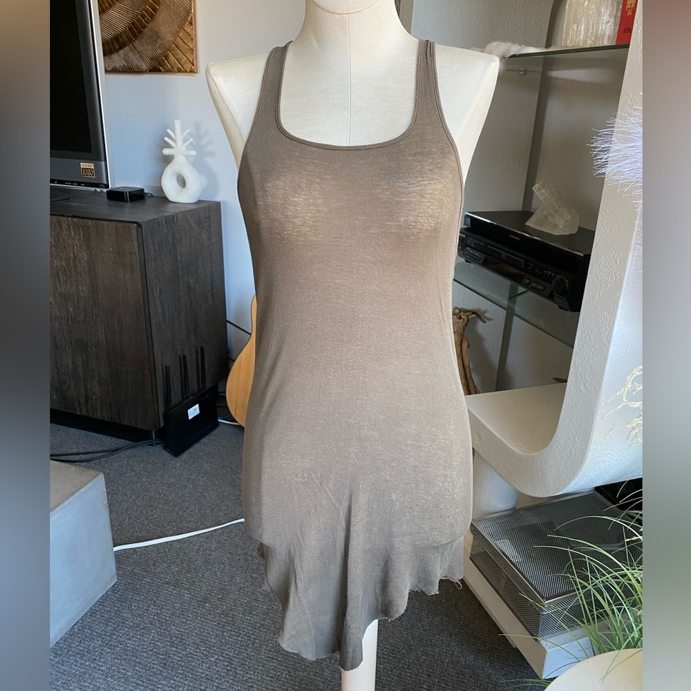 SOLD Rick Owens Naska Military Green Dark Dust Tank Top drkshdw joah brown goth